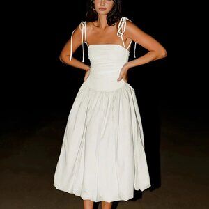 NWT Amy Lynn Alexa White Puffball Dress Sz M